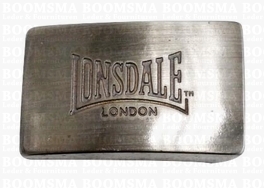 Buckle Lonsdale (London) 6,4 cm x 3,8 cm (35 mm riem)  per stuk kleur: zilver