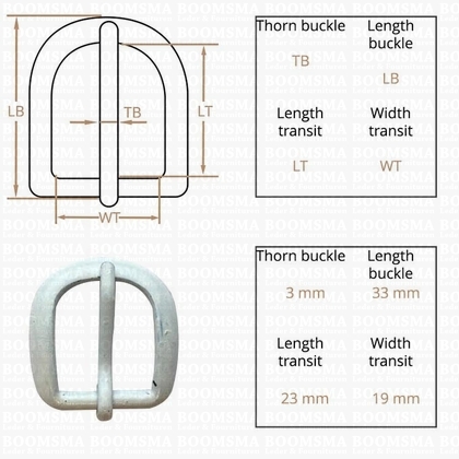 Ceintuurgesp 20 mm wit versie 12 - afb. 3