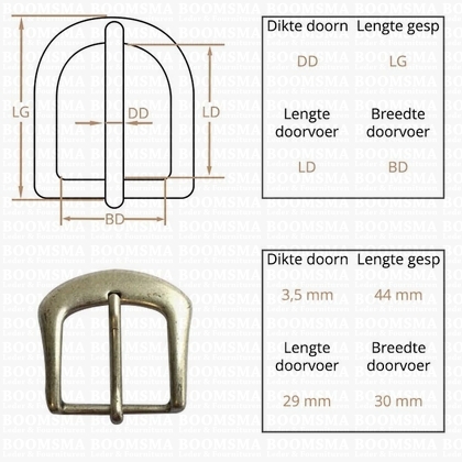 Ceintuurgesp 30 mm mat zilver 30 mm - afb. 2