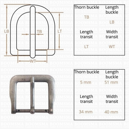 Ceintuurgesp 40 mm mat zilver 40 mm (22) - afb. 3