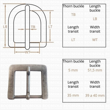 Ceintuurgesp 40 mm mat zilver 40 mm (24) - afb. 3