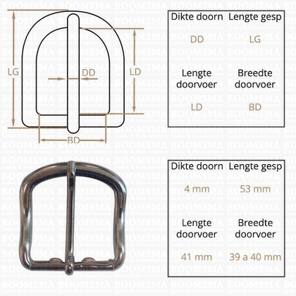 Ceintuurgesp 40 mm zilver 40 mm (21) - afb. 2