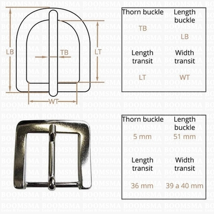 Ceintuurgesp 40 mm zilver 40 mm (17) - afb. 3