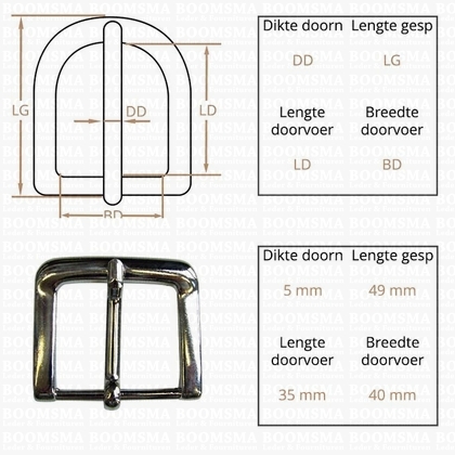 Ceintuurgesp 40 mm zilver 40 mm (18) - afb. 2