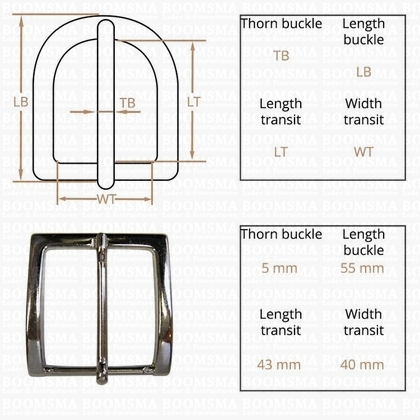 Ceintuurgesp 40 mm zilver 40 mm (03) - afb. 3