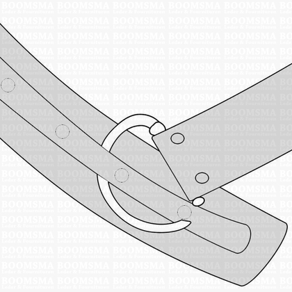 Ceintuurhaak voor damesriem lichtbrons 80 mm riem  - afb. 2