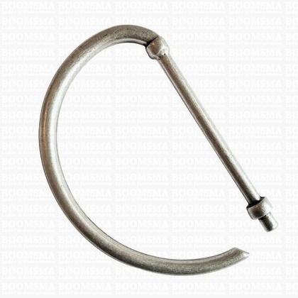 Ceintuurhaak voor damesriem mat zilver 80 mm riem  - afb. 1