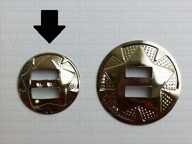 Concho rond 'ster' met sleuven rond nikkel klein Ø 25 mm (10/pk) (per pakje) - afb. 2