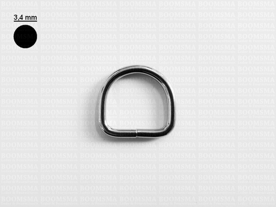 D-ring gelast verchroomd 20 mm × Ø 3,4 mm  - afb. 1