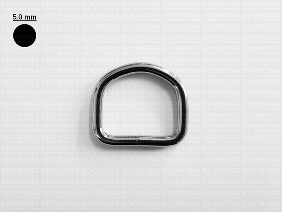 D-ring gelast verchroomd 30 mm × Ø 5 mm  - afb. 1