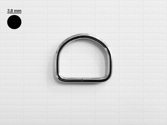D-ring gelast verchroomd 30 mm × 3.8 mm (dun)  - afb. 1
