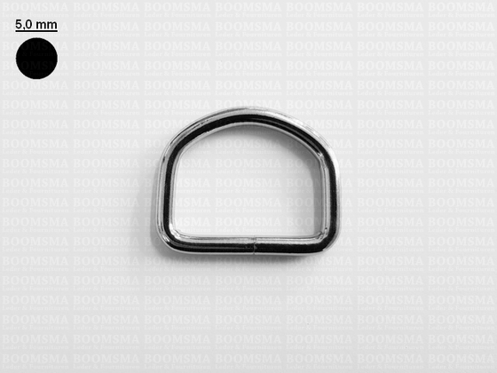 D-ring gelast verchroomd 35 mm × Ø 5 mm  - afb. 1