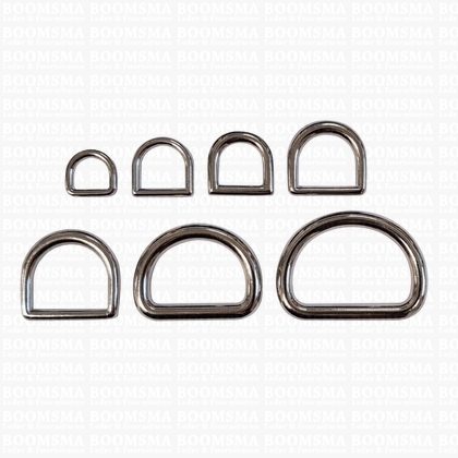 D-ring luxe voor tas zilver 12 mm, draaddikte 2,5 mm - afb. 1