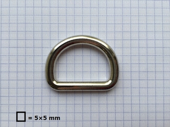 D-ring luxe voor tas zilver 30 mm, draaddikte 6 mm - afb. 2
