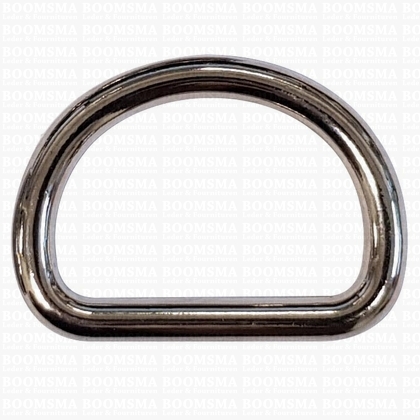 D-ring luxe voor tas zilver 40 mm, draaddikte 6 mm - afb. 1