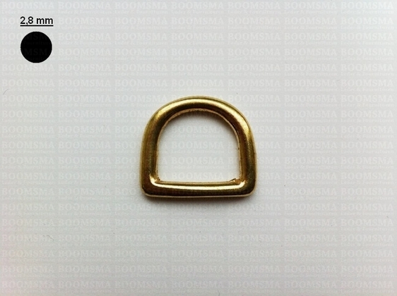 D-ring massief messing 16 mm × Ø 3 mm  - afb. 1