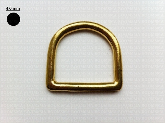 D-ring massief messing 30 mm × Ø 4,5 mm  - afb. 1
