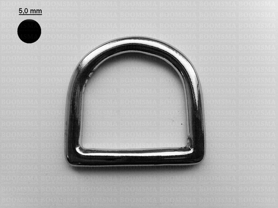 D-ring verchroomd (mess. basis) 35 mm × Ø 5 mm  - afb. 1