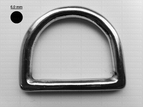 D-ring verchroomd (mess. basis) 40 mm × Ø 6 mm  - afb. 1