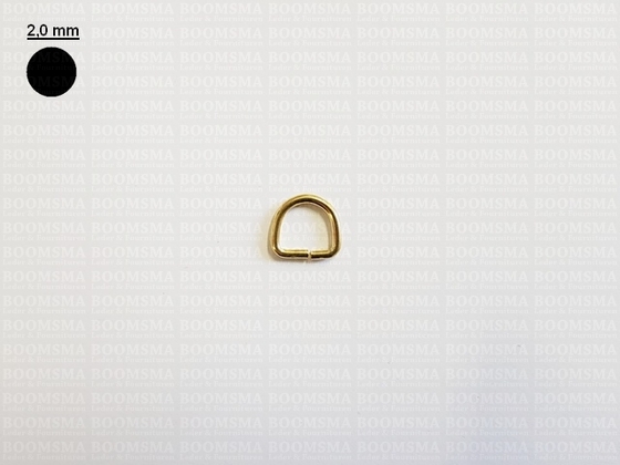 D-ring ongelast  goud 10 mm - afb. 2