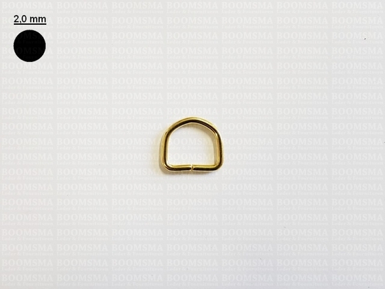D-ring ongelast  goud 16 mm - afb. 1