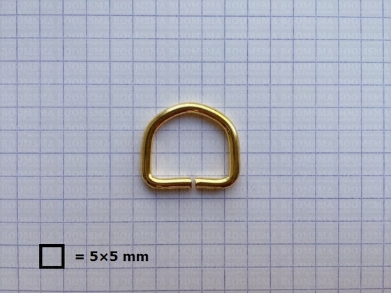 D-ring ongelast  goud 16 mm - afb. 2