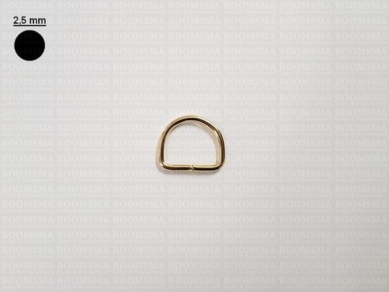 D-ring ongelast  goud 20 mm - afb. 1