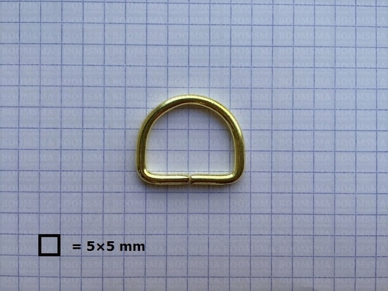 D-ring ongelast  goud 20 mm - afb. 2