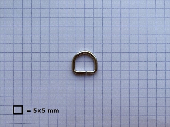 D-ring ongelast  zilver 10 mm  - afb. 3