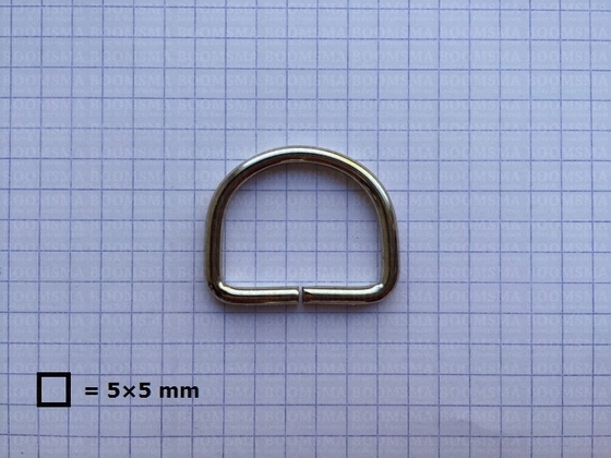 D-ring ongelast  zilver 25 mm  - afb. 2