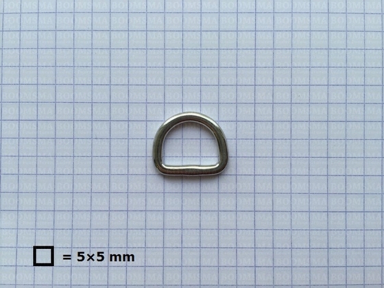 D-ring RVS (= roest vast staal) 15 mm × Ø 3 mm  - afb. 3