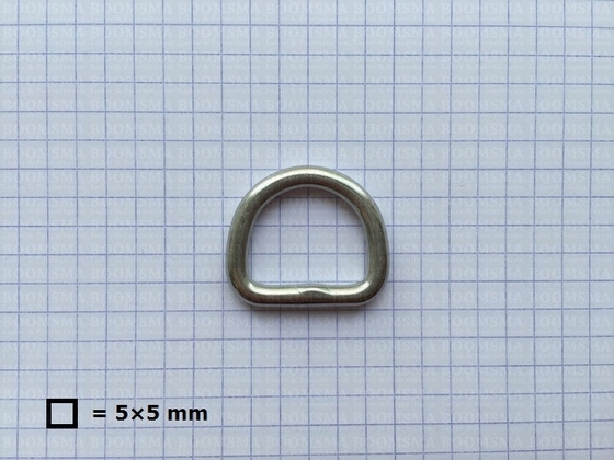 D-ring RVS (= roest vast staal) 20 mm × Ø 4 mm - afb. 2