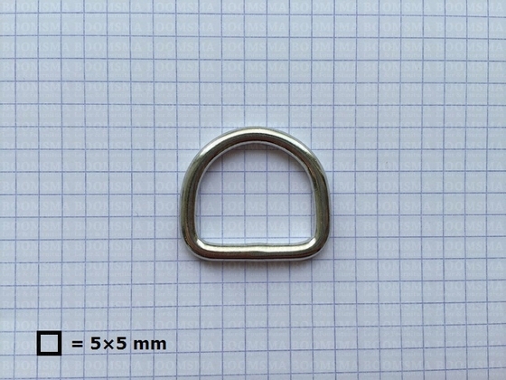D-ring RVS (= roest vast staal) 25 mm × Ø 4 mm  - afb. 2