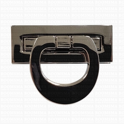 Draaislot luxe eenvoudig zilver 54 × 20 mm,  Lip scharniert naar onderen (lip 33 x 35 mm) - afb. 1