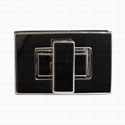 Draaislot luxe eenvoudig zilver 27 × 17 mm, rechthoek klein  - afb. 1