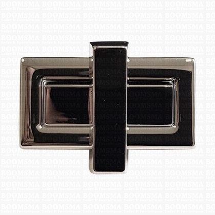 Draaislot luxe eenvoudig zilver 40 × 20 mm, rechthoek groot  - afb. 1