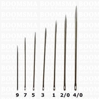 Driekantnaald of handschoennaald maat 3, lengte 43 mm - 0,90 mm dik - losse naald