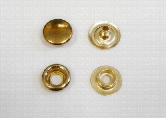 Drukknoop: Drukknoop baby dots goud kop Ø 12,5 mm (per 100) - afb. 2