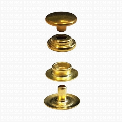 Drukknoop: Drukknoop baby dots goud kop Ø 12,5 mm (per 100) - afb. 1