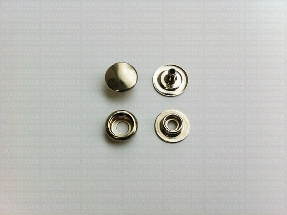 Drukknoop: Drukknoop baby dots zilver kop Ø 12,5 mm (per 100) - afb. 2