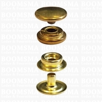 Drukknoop: Drukknoop durabele dots goud kop Ø 15 mm (per 100)