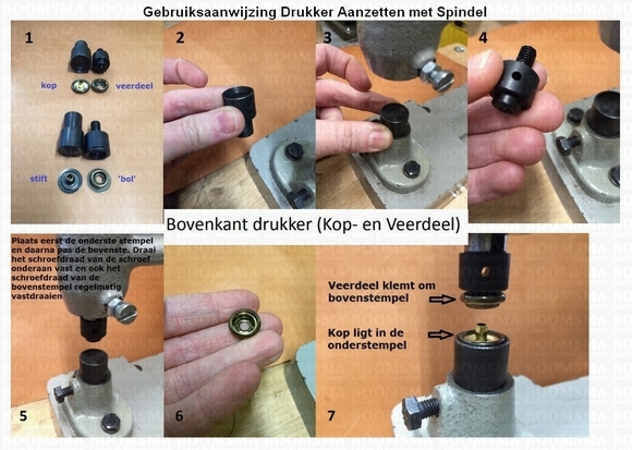 Drukknoop: Drukknoop durabele dots lange stift - afb. 6