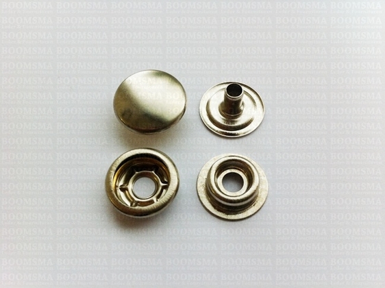 Drukknoop: Drukknoop durabele dots zilver kop Ø 15 mm (per 100) - afb. 2
