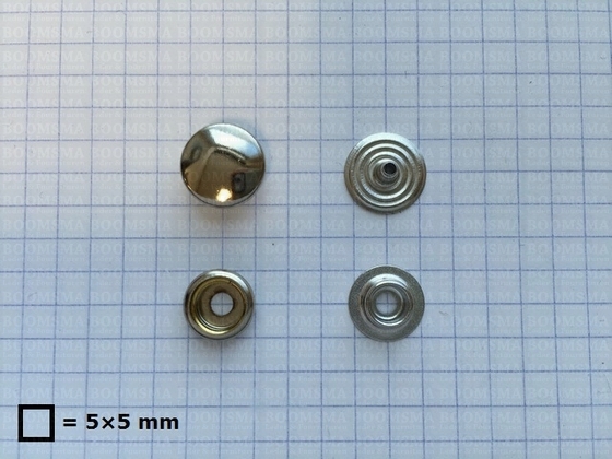 Drukknoop: Drukknoop Mini dots  nikkel Mini dots, kop Ø 12,5 mm - afb. 2