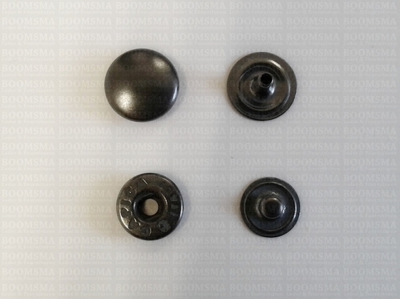 Drukknoop: Drukknoop mini portemonnee drukker kap 10,5 mm donkerbrons Ø 10,5 mm (100 st.) - afb. 2