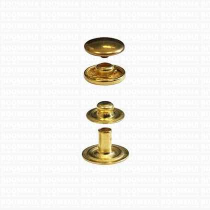 Drukknoop: Drukknoop mini portemonnee drukker kap 10,5 mm goud Ø 10,5 mm (100 st.) - afb. 1