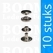 Drukknoop: Drukknoop mini portemonnee drukker kap 10,5 mm zilver Ø 10,5 mm (10 st) - afb. 1