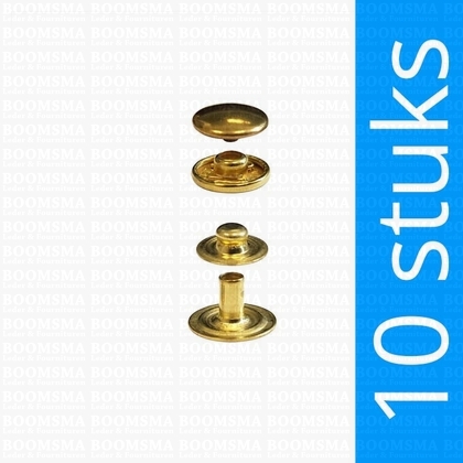 Drukknoop: Drukknoop mini portemonnee drukker kap 8,8 mm goud Ø 8,8 mm  - afb. 1