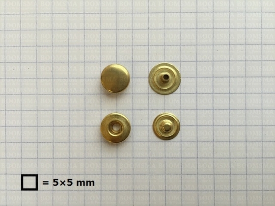 Drukknoop: Drukknoop mini portemonnee drukker kap 8,8 mm goud Ø 8,8 mm  - afb. 2