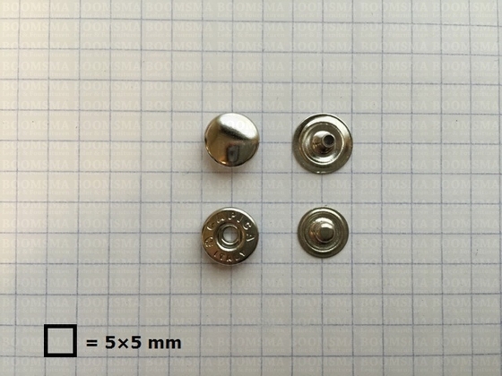 Drukknoop: Drukknoop mini portemonnee drukker kap 8,8 mm zilver Ø 8,8 mm  - afb. 2